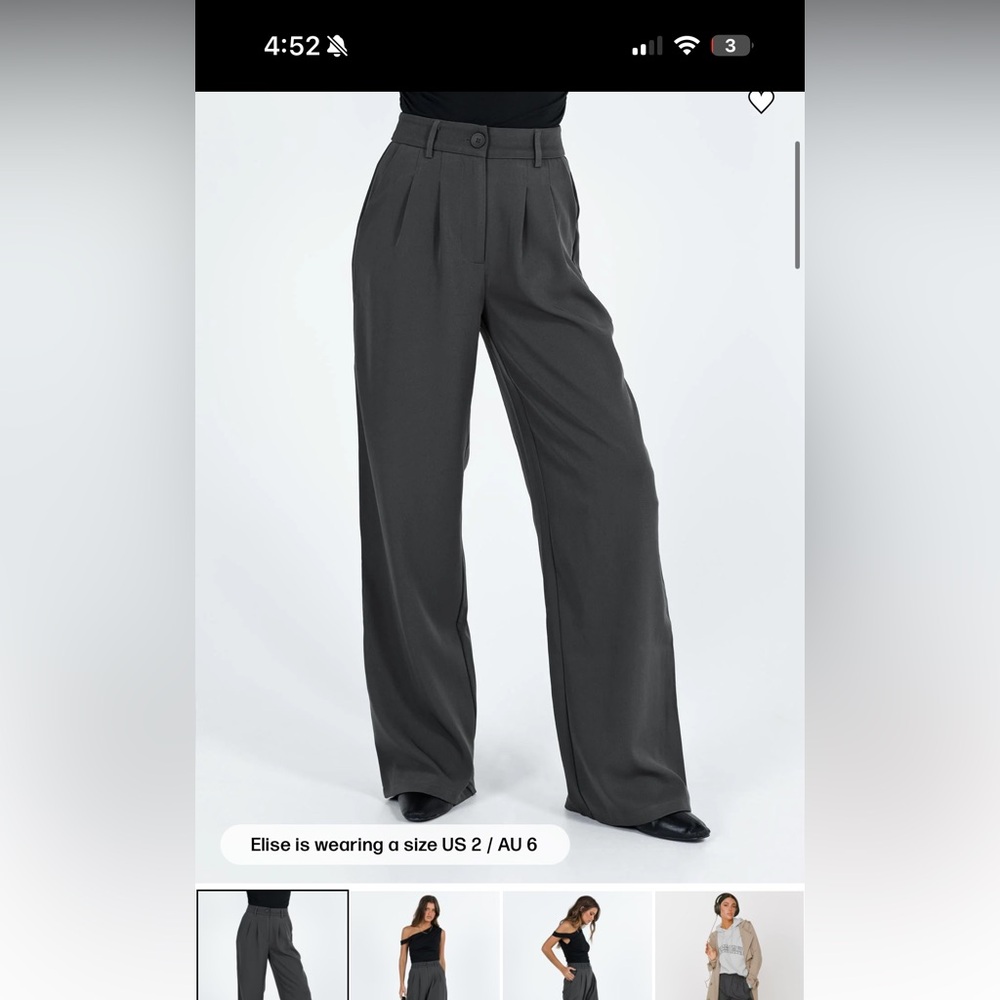 Princess Polly archer pants, color slate